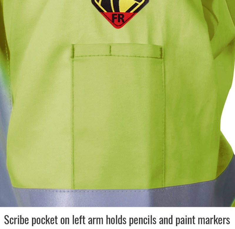 Black Stallion Clothing Black Stallion Welding Jacket - FR Lime w/Reflectives JF1012-LM