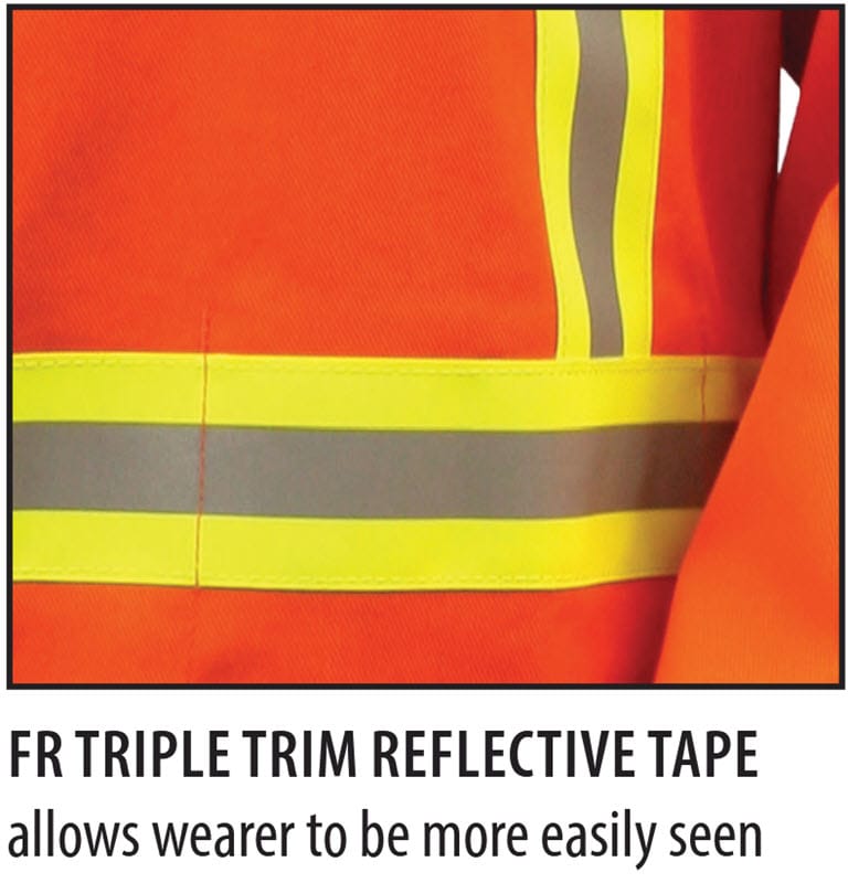 Black Stallion Clothing Black Stallion Welding Jacket - FR Orange Cotton w/Reflectives JF1010-OR