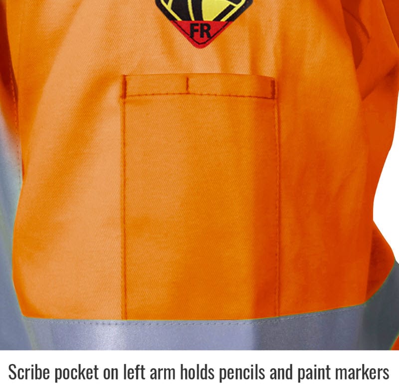 Black Stallion Clothing Black Stallion Welding Jacket - FR Orange w/Reflectives JF1012-OR