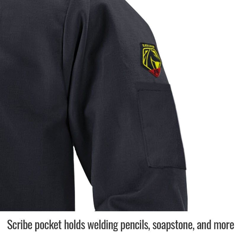 Black Stallion Clothing Black Stallion Welding Jacket - TruGuard 200 FR Black Cotton FBK9-30C