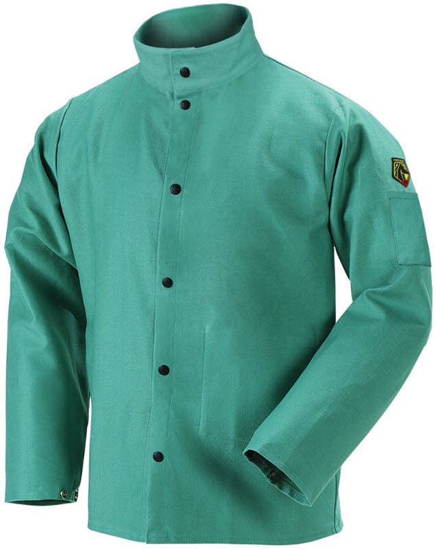Black Stallion Clothing Black Stallion Welding Jacket - TruGuard 200 FR Green Cotton F9-30C