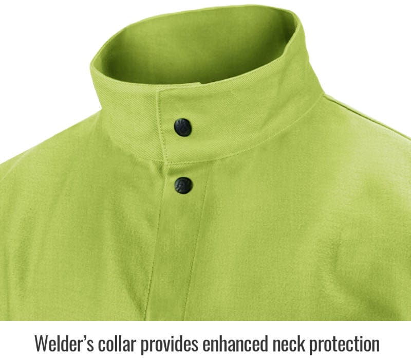 Black Stallion Clothing Black Stallion Welding Jacket - TruGuard 200 FR Lime Cotton FL9-30C