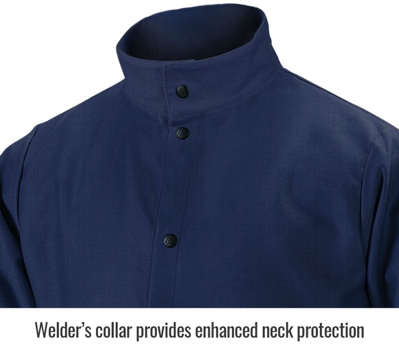 Black Stallion Clothing Black Stallion Welding Jacket - TruGuard 200 FR Navy Blue Cotton FN9-30C