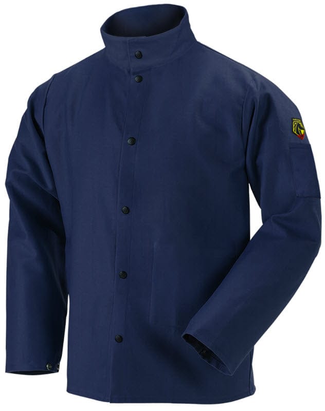 Black Stallion Clothing Black Stallion Welding Jacket - TruGuard 200 FR Navy Blue Cotton FN9-30C
