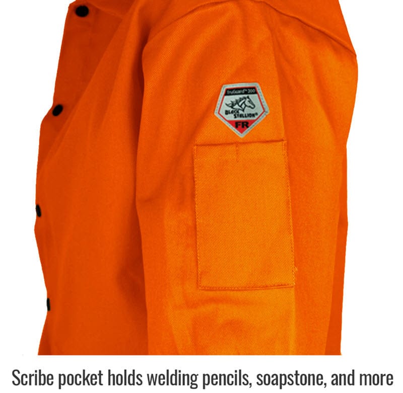 Black Stallion Clothing Black Stallion Welding Jacket - TruGuard 200 FR Orange Cotton FO9-30C