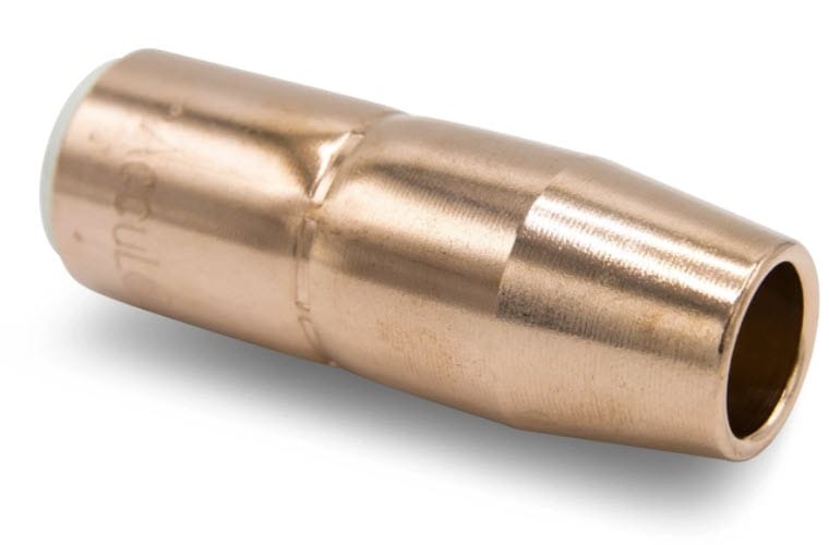 Copper welding nozzle for MIG torch