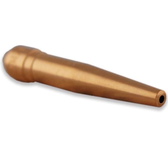 Tapered copper welding contact tip