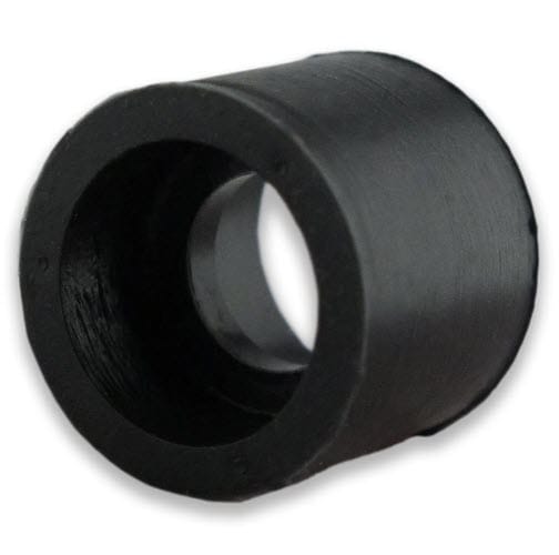 Black rubber cylindrical spacer bushing