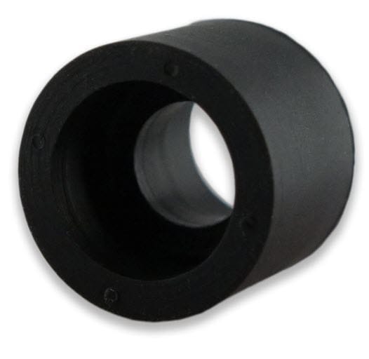 Black cylindrical rubber spacer