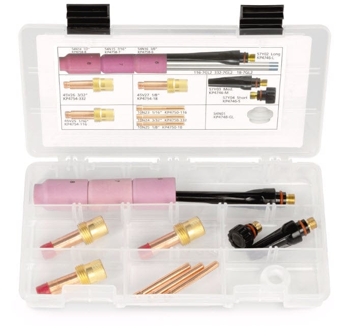 Lincoln Consumables All 17/18/26 Series TIG Torches / 1/16" - 1/8" Lincoln Caliber 17/18/26 Series TIG Torch Spare Parts Kit KP4760-HD