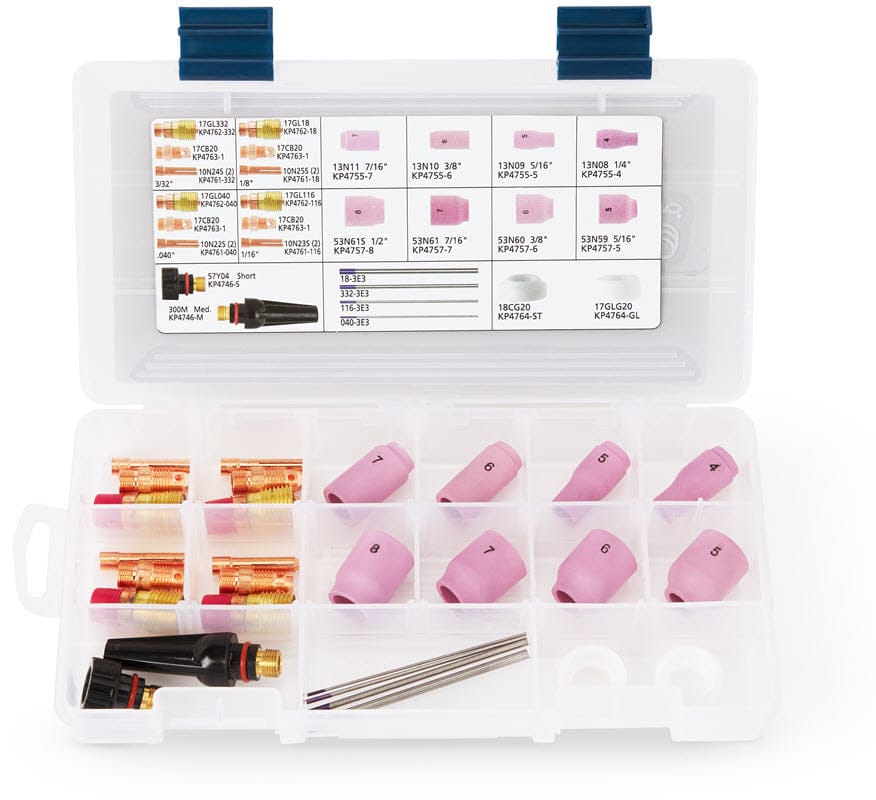 Lincoln Consumables Lincoln Caliber 17/18/26 Stubby TIG Torch Parts Kit KP4765-ST