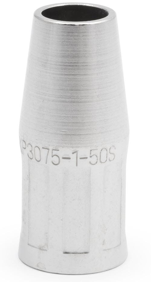 Metal welding nozzle with P3075-1-50S engraving