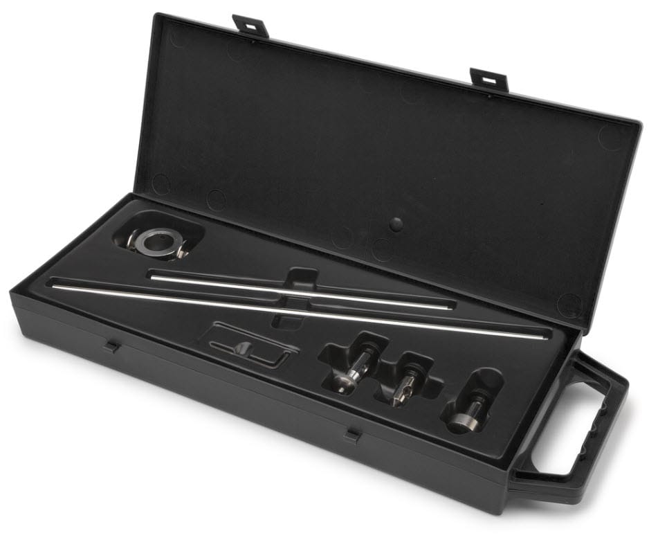 Lincoln tool kit in a black plastic carrying case