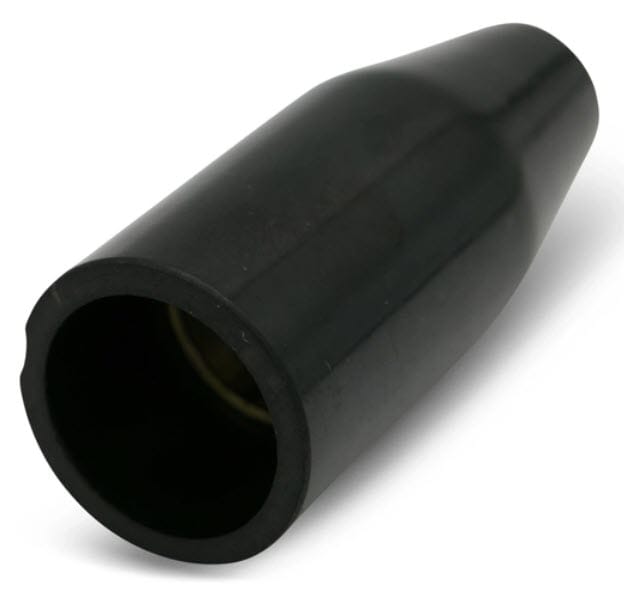 Black rubber protective sleeve for electrical connector