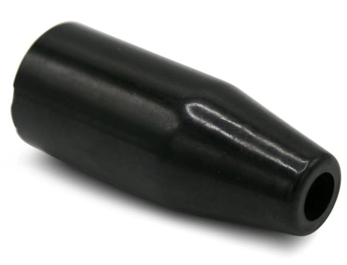 Black rubber protective cap for electrical terminal