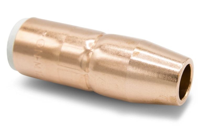 Copper welding nozzle for MIG torch
