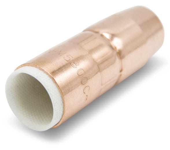Miller copper welding nozzle with white ceramic insert