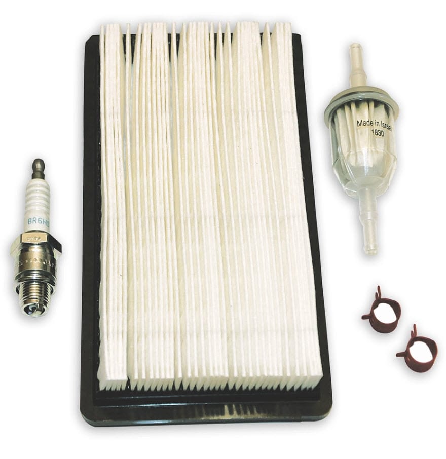 Miller maintenance kit including air filter spark plug fuel filter and two hose clamps