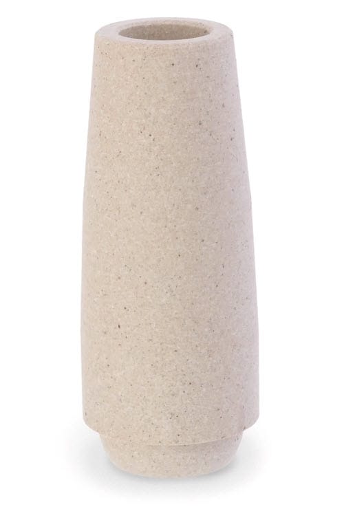 Weldcraft beige speckled tapered cylindrical vase