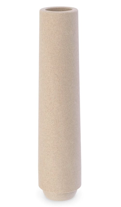 Weldcraft beige cylindrical ceramic vase with a textured finish