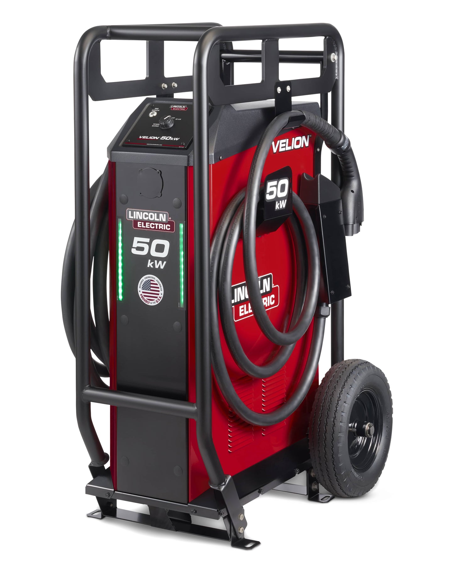 Lincoln EV Chargers Lincoln Velion 50kW Mobile DC Fast EV Charger w/Roll Cage, Wheels & CCS1 Cable One-Pak® K6022
