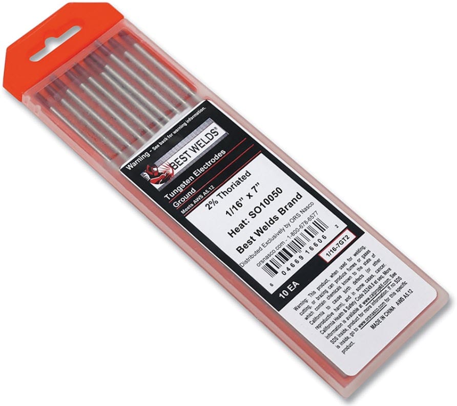 Best Welds Filler Metals 1/16 Best Welds 2% Thoriated Tungsten Electrode