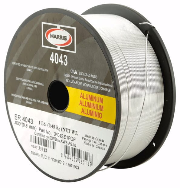 Harris Filler Metals Harris ER4043 Aluminum MIG Welding Wire - 1# spool