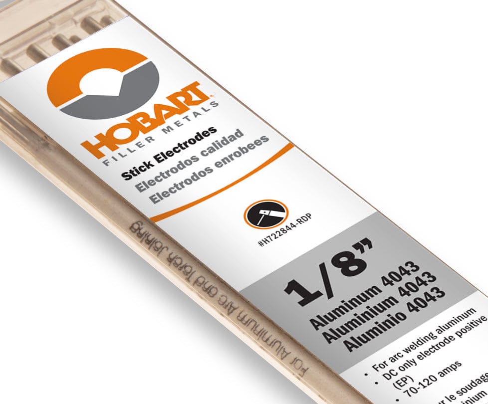 Hobart Filler Metals Hobart 4043 Aluminum Stick Welding Electrode H722844-RDP