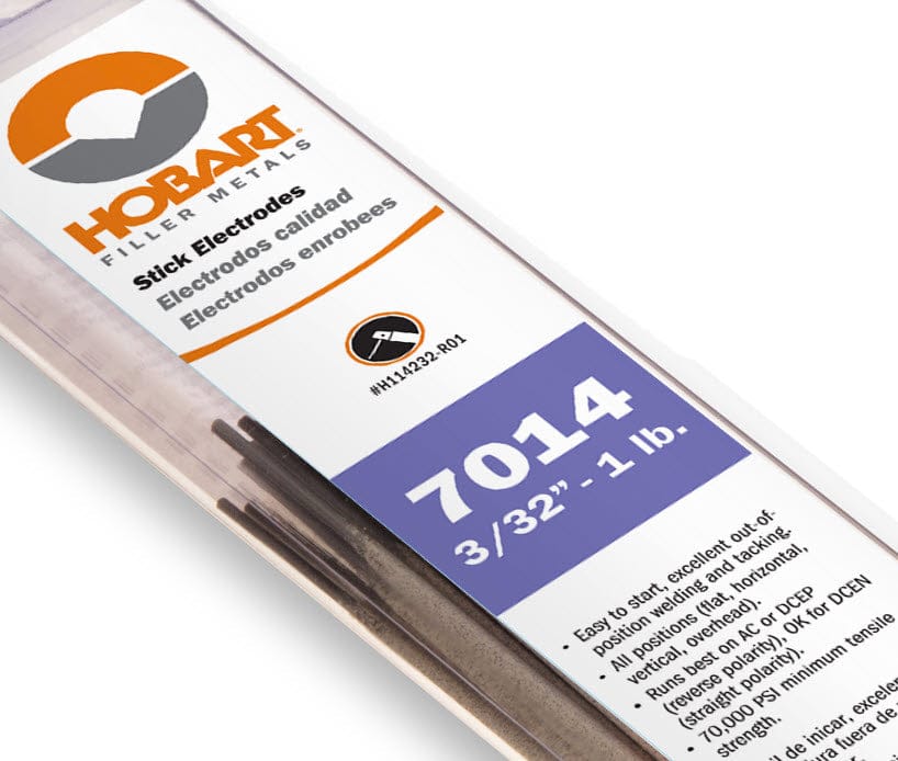 Hobart Filler Metals Hobart E7014 Stick Welding Electrode - 1# Pkg H114216-R01