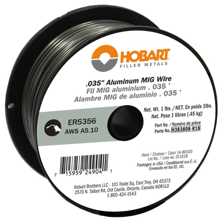 Hobart Filler Metals Hobart ER5356 Aluminum MIG Wire - 1# Spool