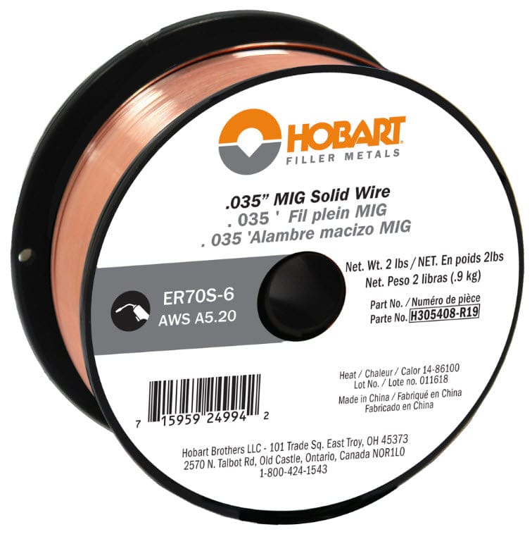 Hobart Filler Metals Hobart ER70S-6 MIG Welding Wire - 2# Spool