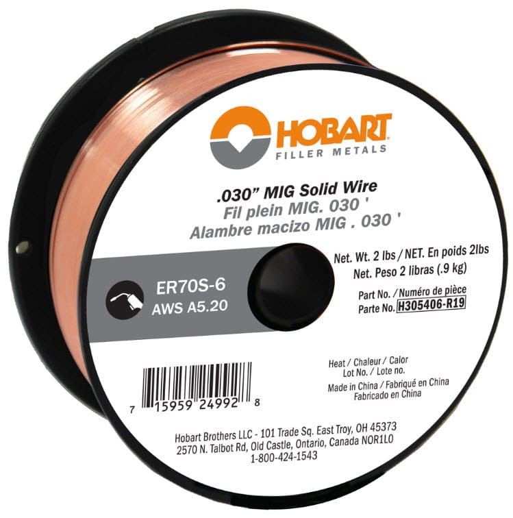 Hobart Filler Metals Hobart ER70S-6 MIG Welding Wire - 2# Spool