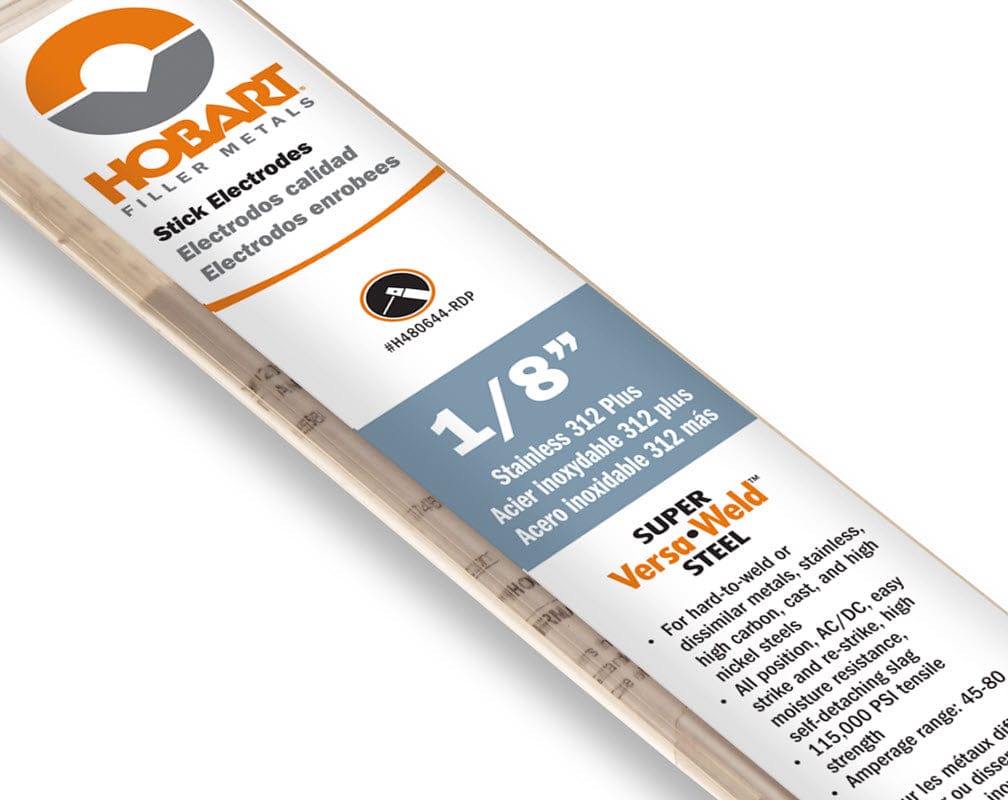 Hobart Filler Metals Hobart Stainless Steel 312 Plus Stick Electrodes H480644-RDP