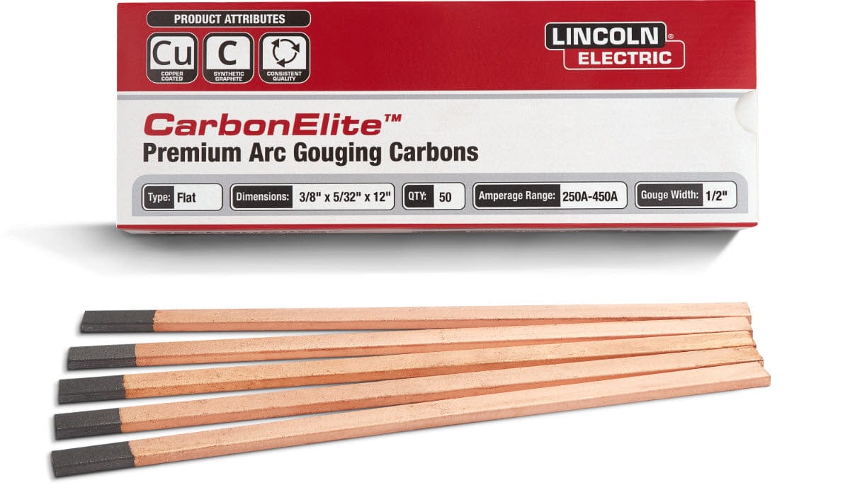 Lincoln Filler Metals 3/8 Lincoln CarbonElite Flat Gouging Electrodes KP3802-3/8