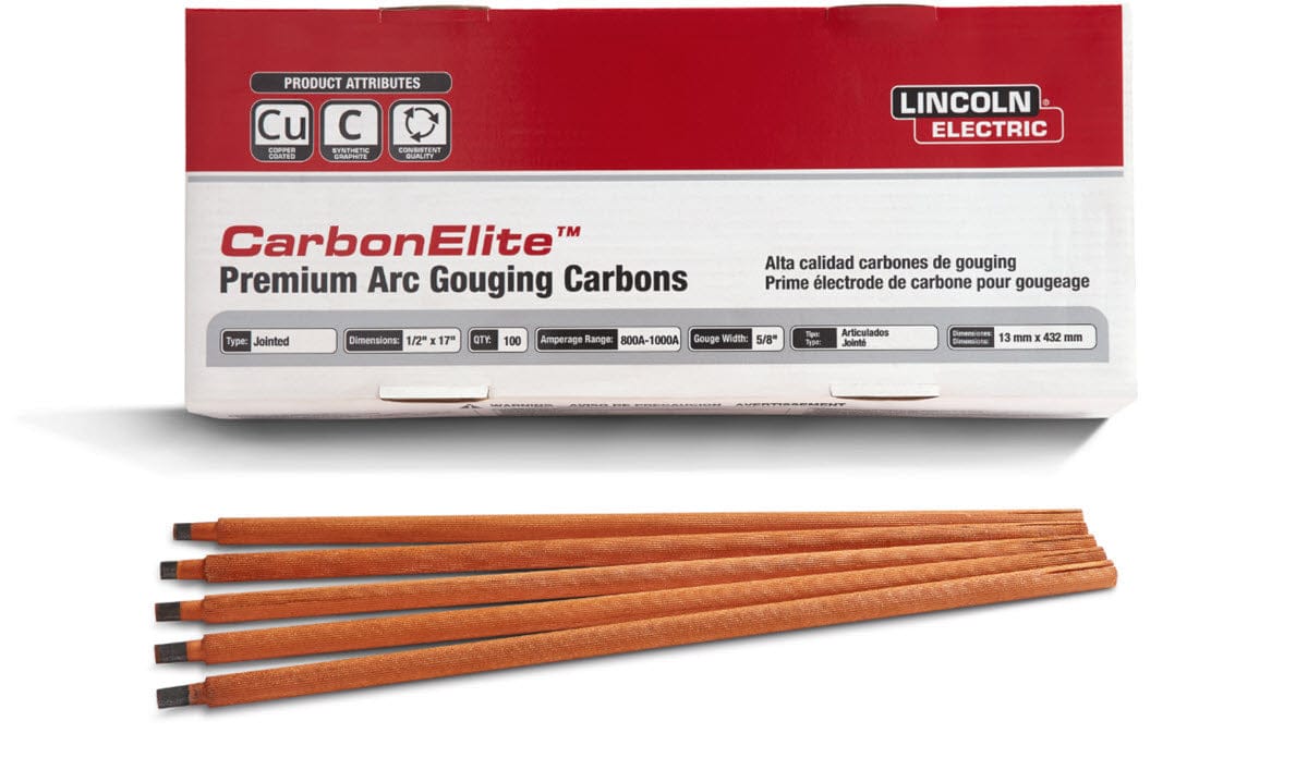 Lincoln Filler Metals 1/2 Lincoln CarbonElite Jointed Gouging Electrodes KP3803