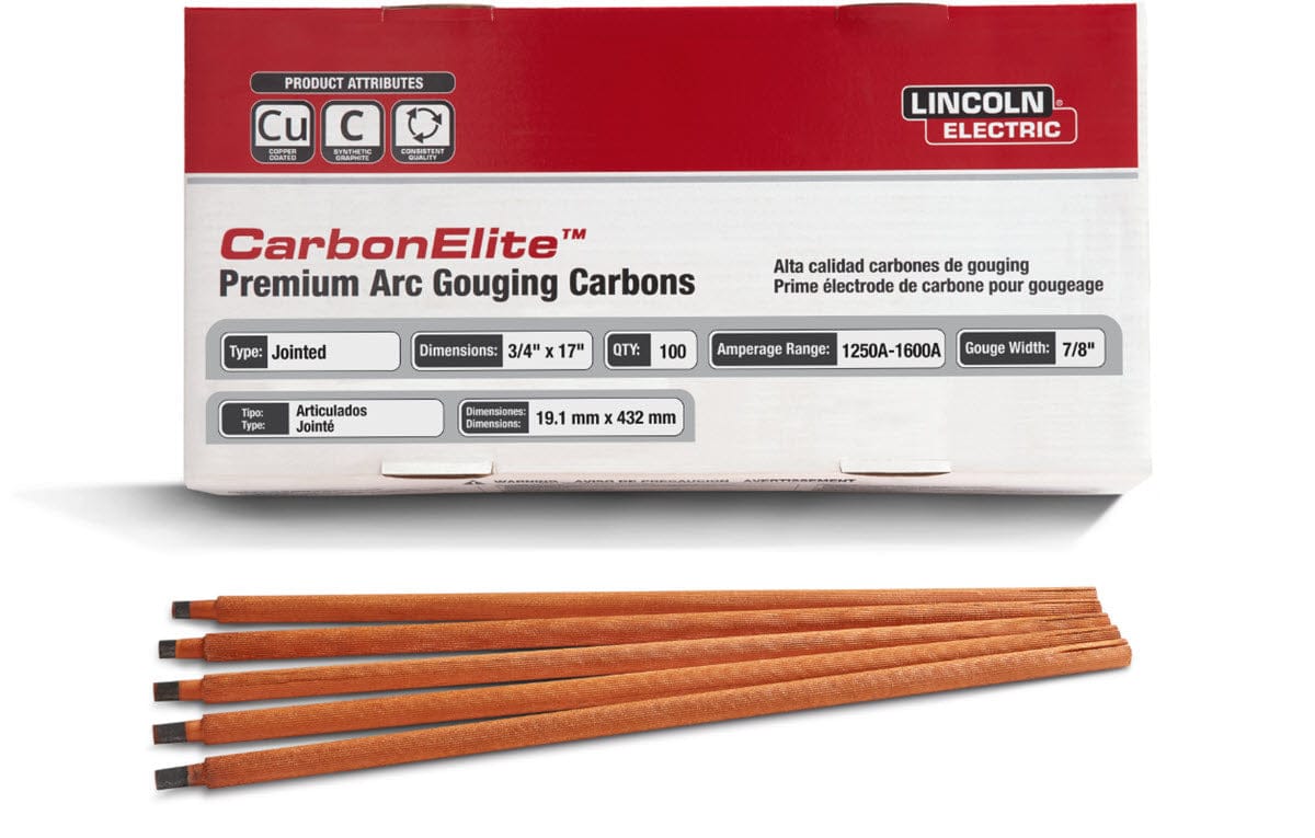 Lincoln Filler Metals 3/4 Lincoln CarbonElite Jointed Gouging Electrodes KP3803