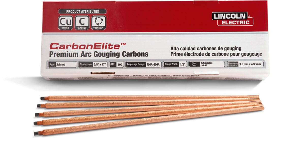 Lincoln Filler Metals 3/8 Lincoln CarbonElite Jointed Gouging Electrodes KP3803