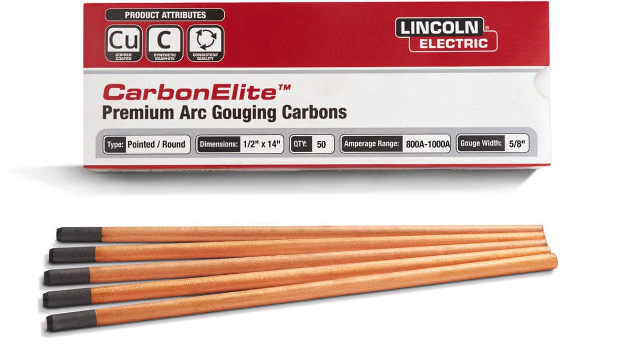 Lincoln Filler Metals 1/2 Lincoln CarbonElite Pointed Gouging Electrodes KP3800