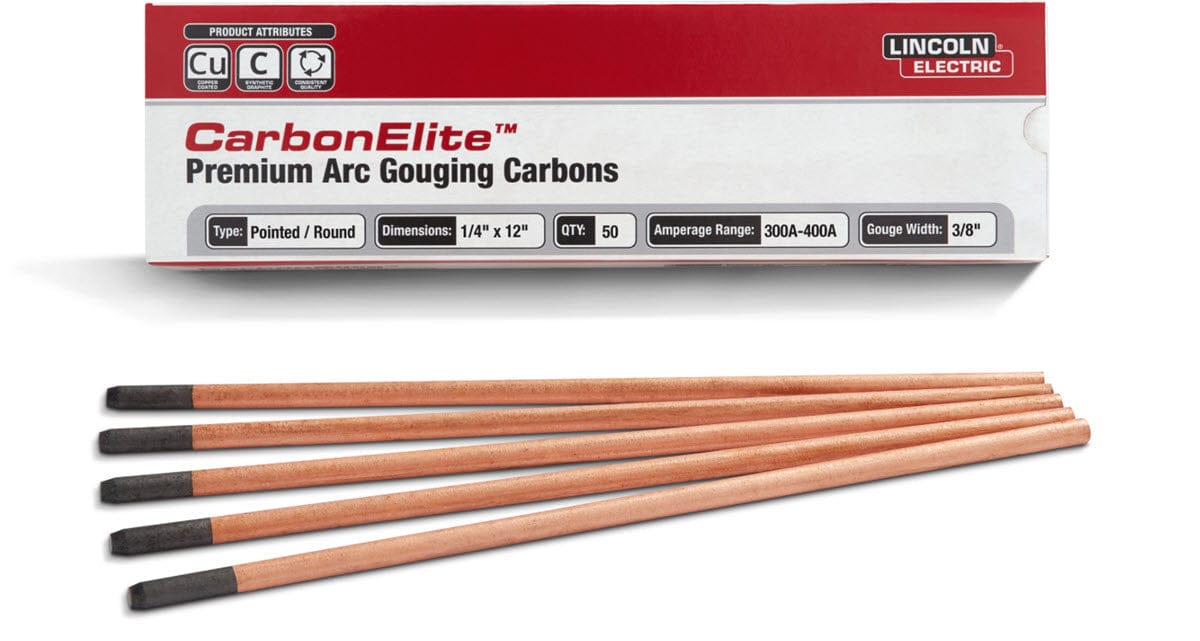Lincoln Filler Metals 1/4 Lincoln CarbonElite Pointed Gouging Electrodes KP3800