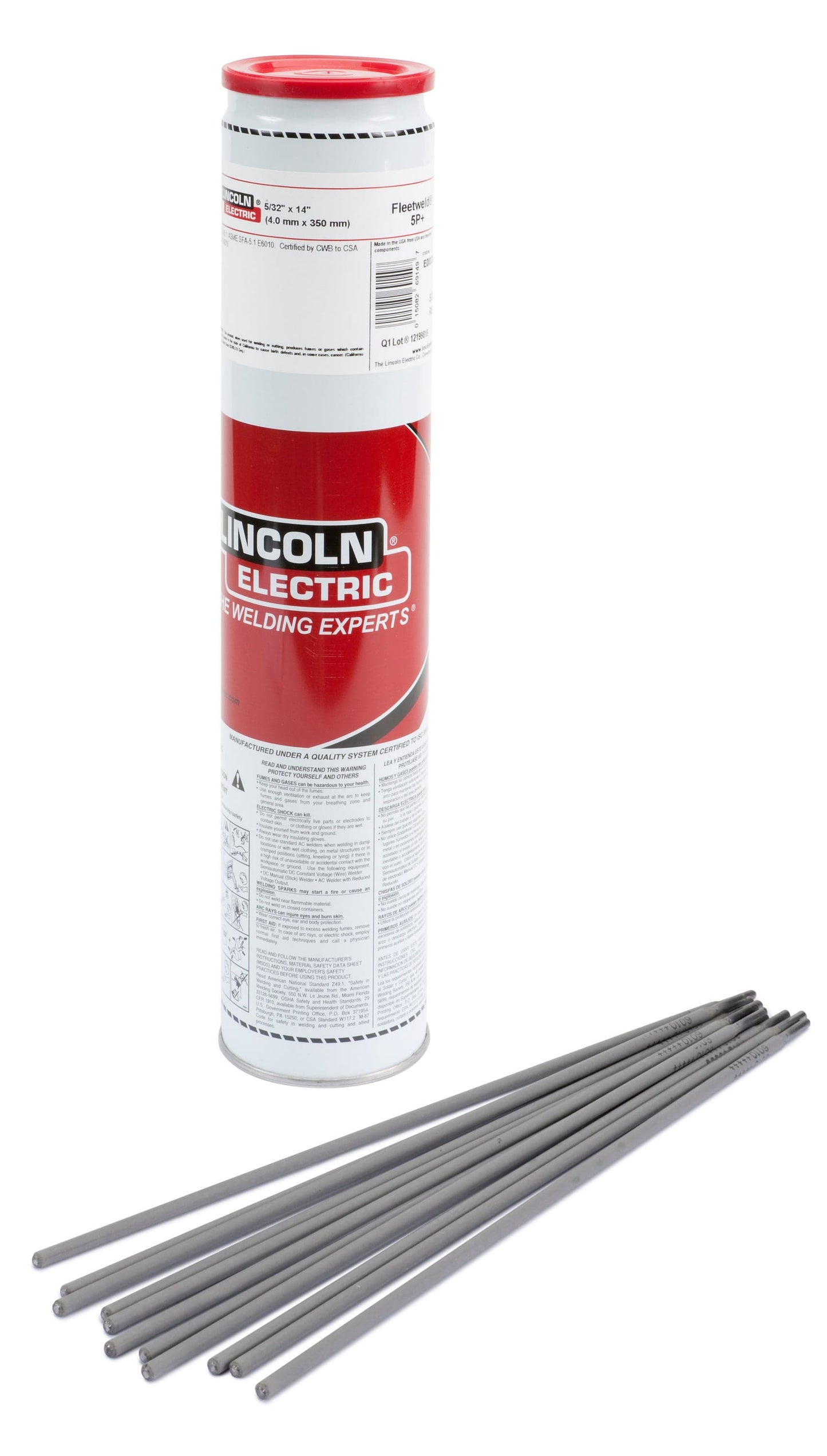 Lincoln Filler Metals Lincoln Fleetweld 5P+ E6010 Stick Welding Electrode - 30 lb. Master Carton (10 lb. Cans)