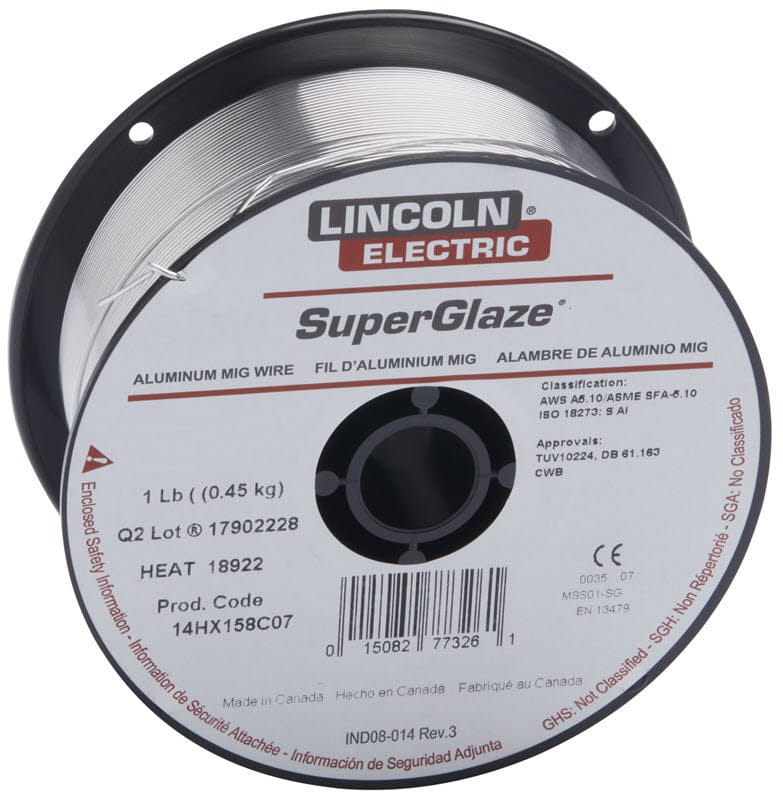 Lincoln SuperGlaze 5356 Aluminum MIG Welding Wire - 1 lb. Spool