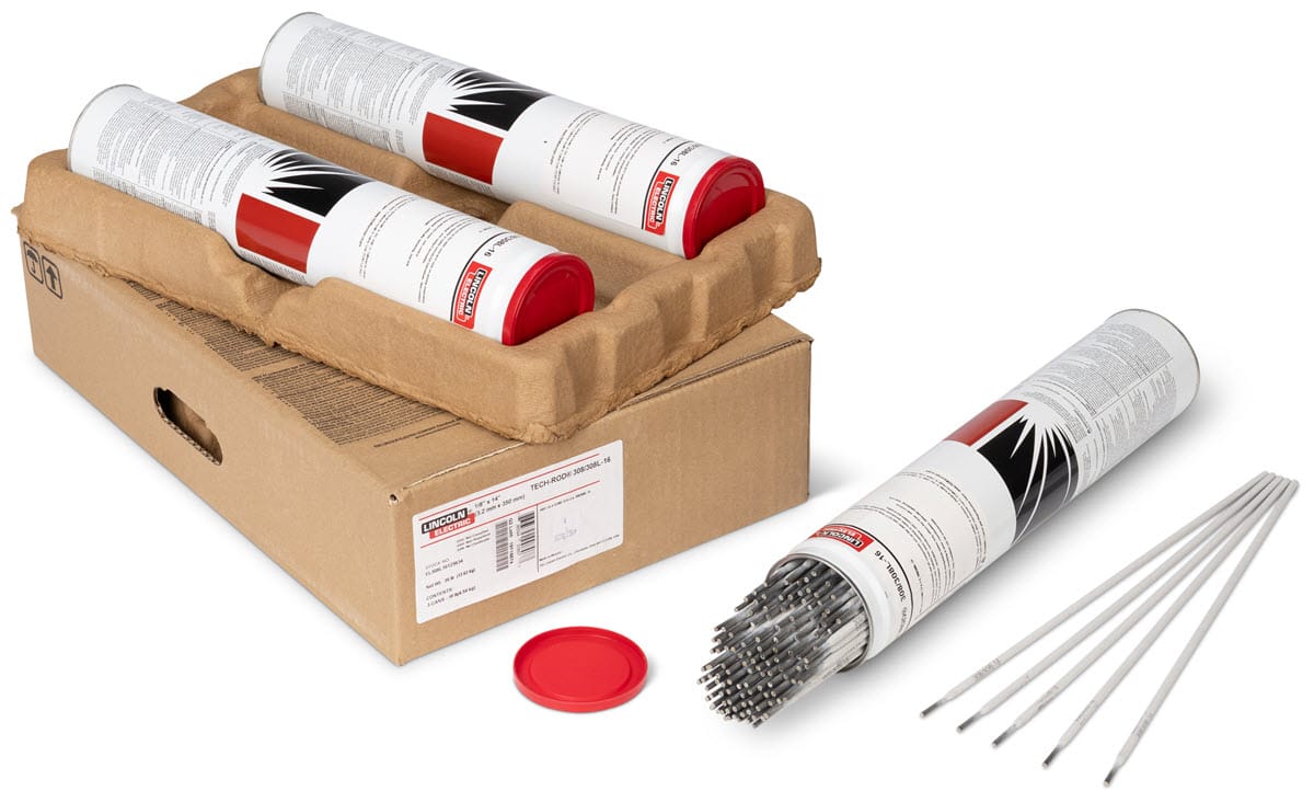Lincoln Filler Metals 3/32 Lincoln Tech-Rod 308/308L Stainless Steel Stick Electrode - 3/32" EL308L16093632