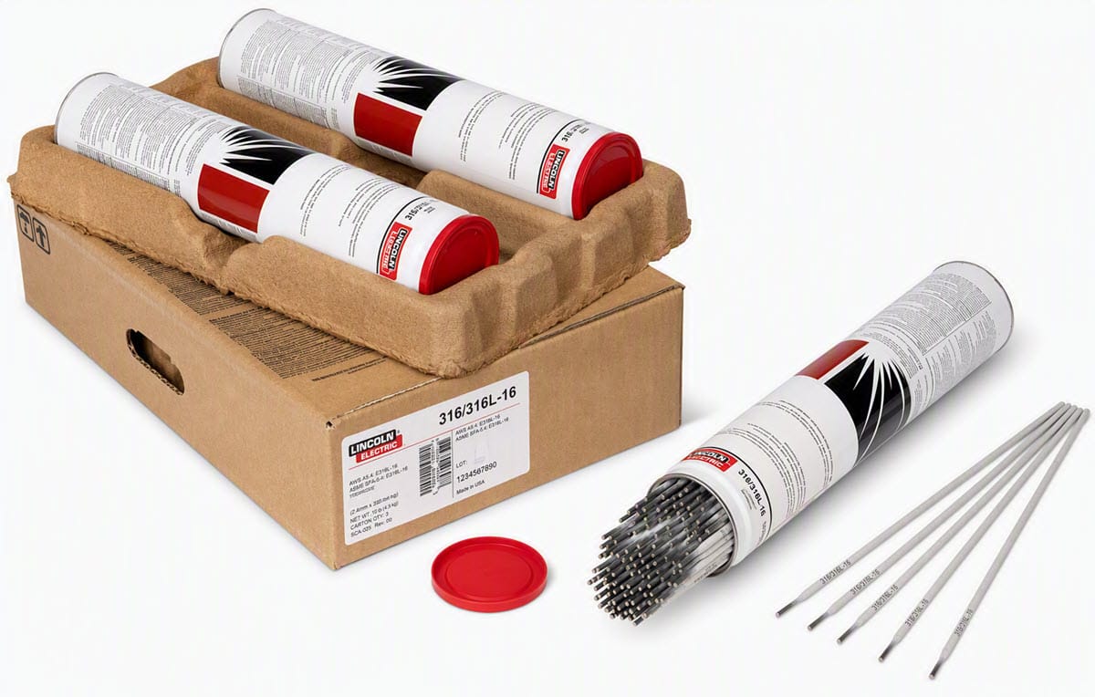 Lincoln Filler Metals Lincoln Tech-Rod 316/316L Stainless Steel Stick Electrode - 30 lb. Master Carton (10 lb. Cans)