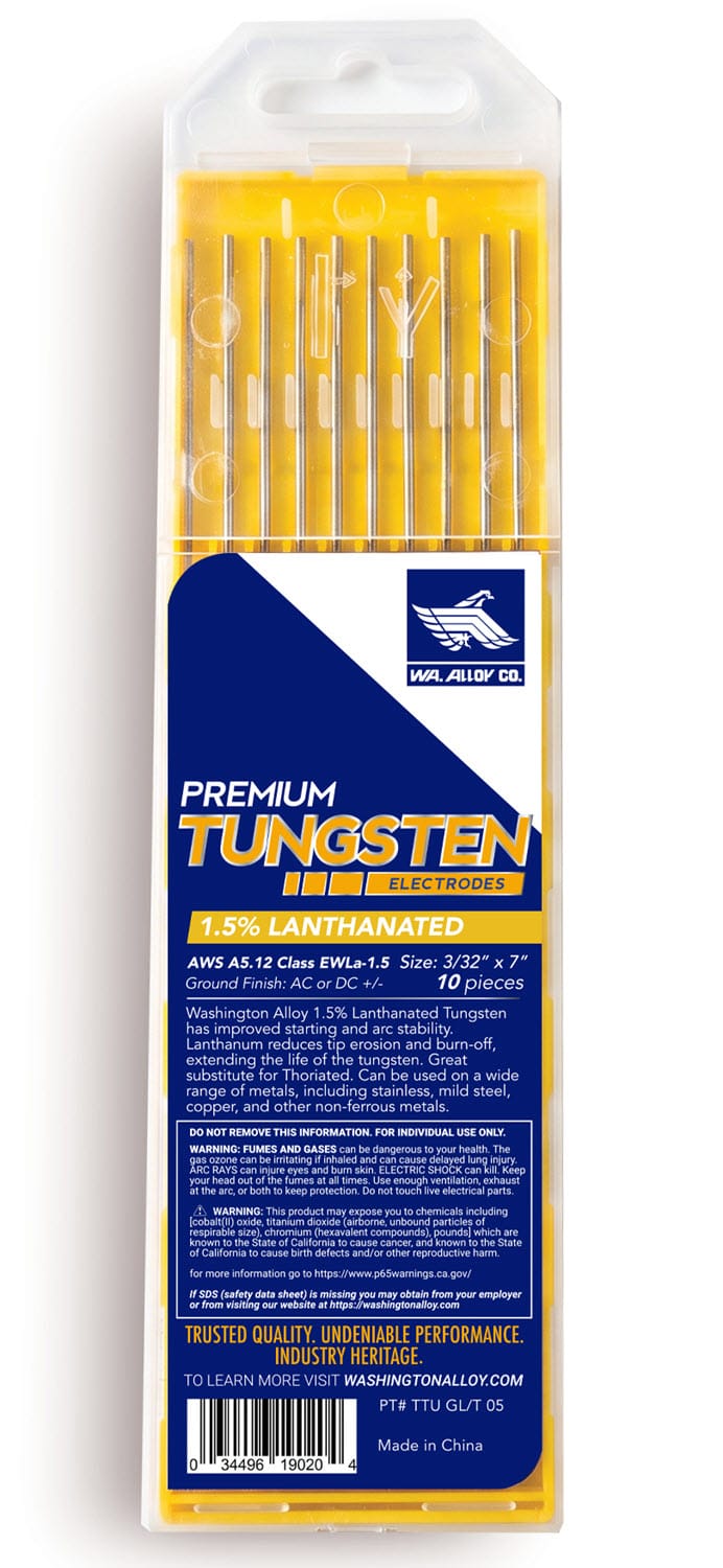 Washington Alloy 1.5% Lanthanated Tungsten Electrode (EWLA-1.5)