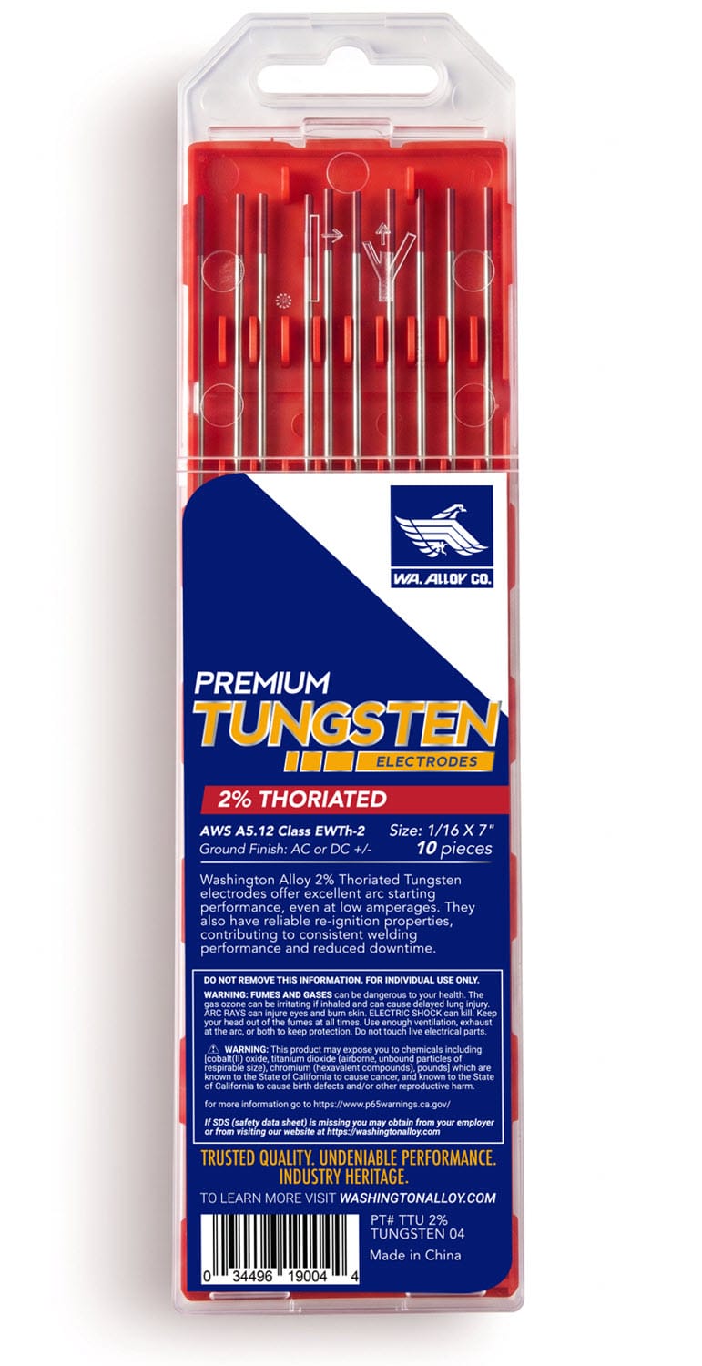 Washington Alloy 2% Thoriated Tungsten Electrode (EWTH-2)
