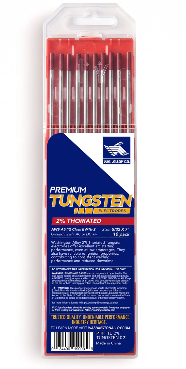 Washington Alloy 2% Thoriated Tungsten Electrode (EWTH-2)