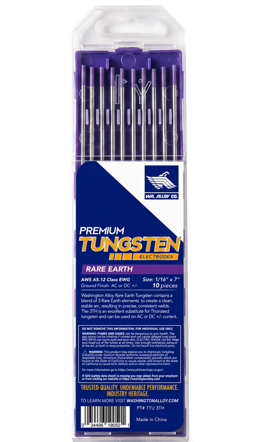 Washington Alloy Rare Earth Tungsten Electrode (EWG)