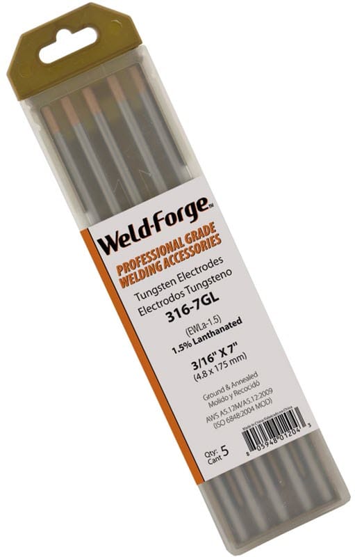 Weld-Forge Filler Metals 3/16 Weld-Forge 1.5% Lanthanated Tungsten Electrode