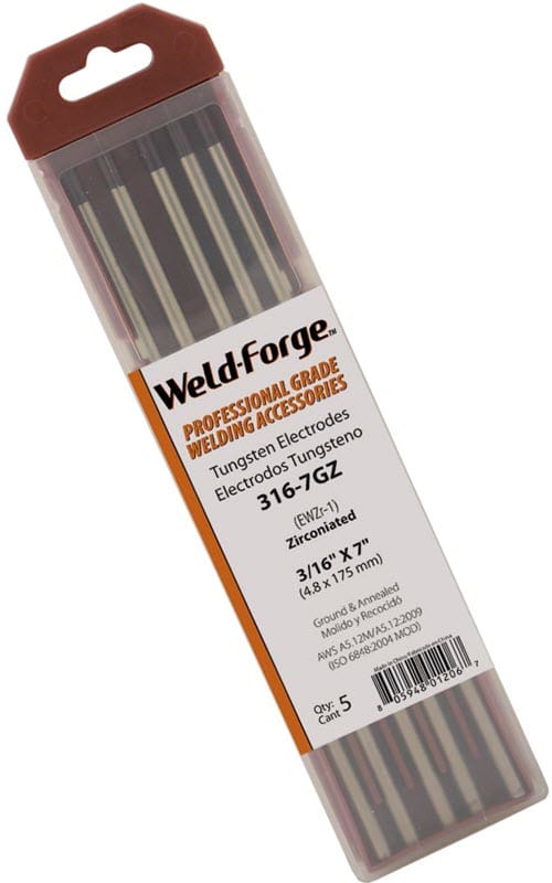 Weld-Forge Filler Metals 3/16 Weld-Forge 1% Zirconiated Tungsten Electrode