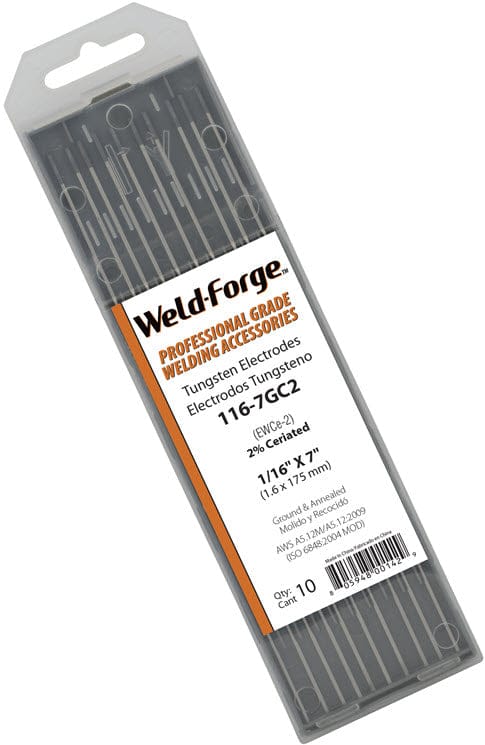 Weld-Forge Filler Metals 1/16 Weld-Forge 2% Ceriated Tungsten Electrode
